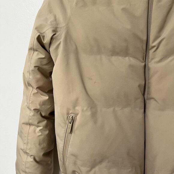 Lululemon Slush Hour Hooded Down Jacket Size 4 Trench Beige Cropped Waterproof - Picture 7 of 14
